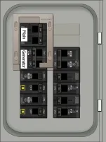 K-9011 Panel Photo With Main On and Generator Off