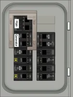 K-9011 Panel Photo With Main Off and Generator On