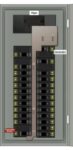 KS-5013 QO Panel Photo With Main On and Generator Off