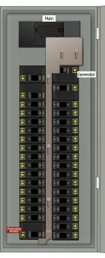 KS-5014 QO Panel Photo With Main On and Generator Off