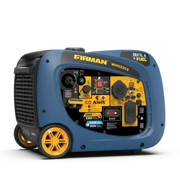 Dual Fuel Inverter Portable Generator 4000W Electric Start with CO ALERT