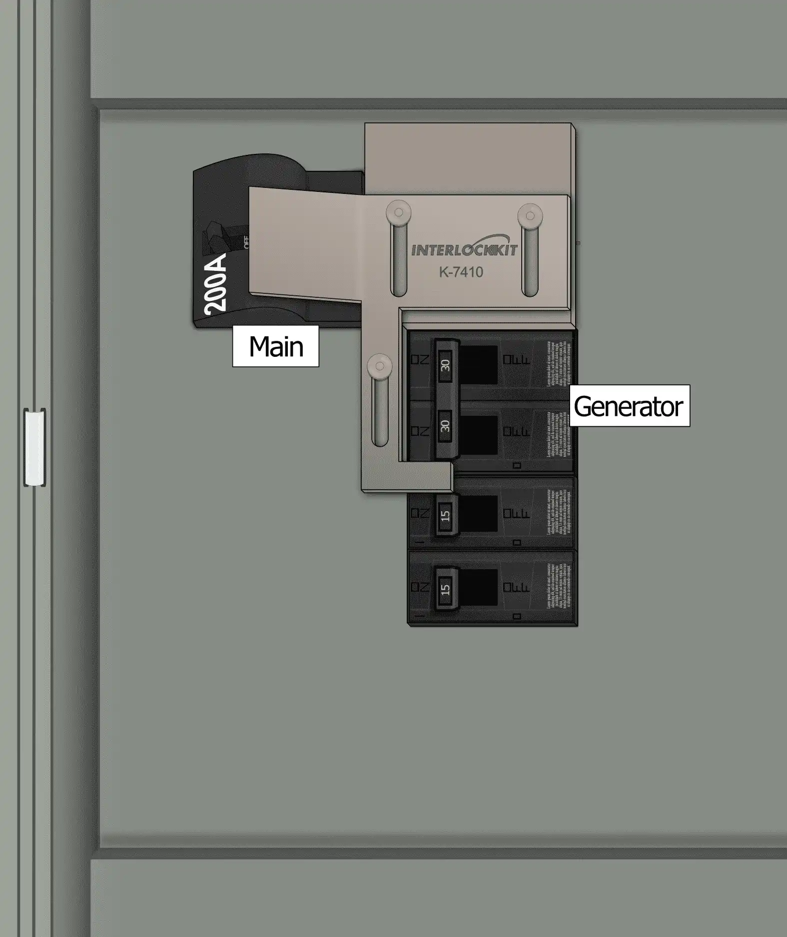K-7410 Panel Photo With Generator On