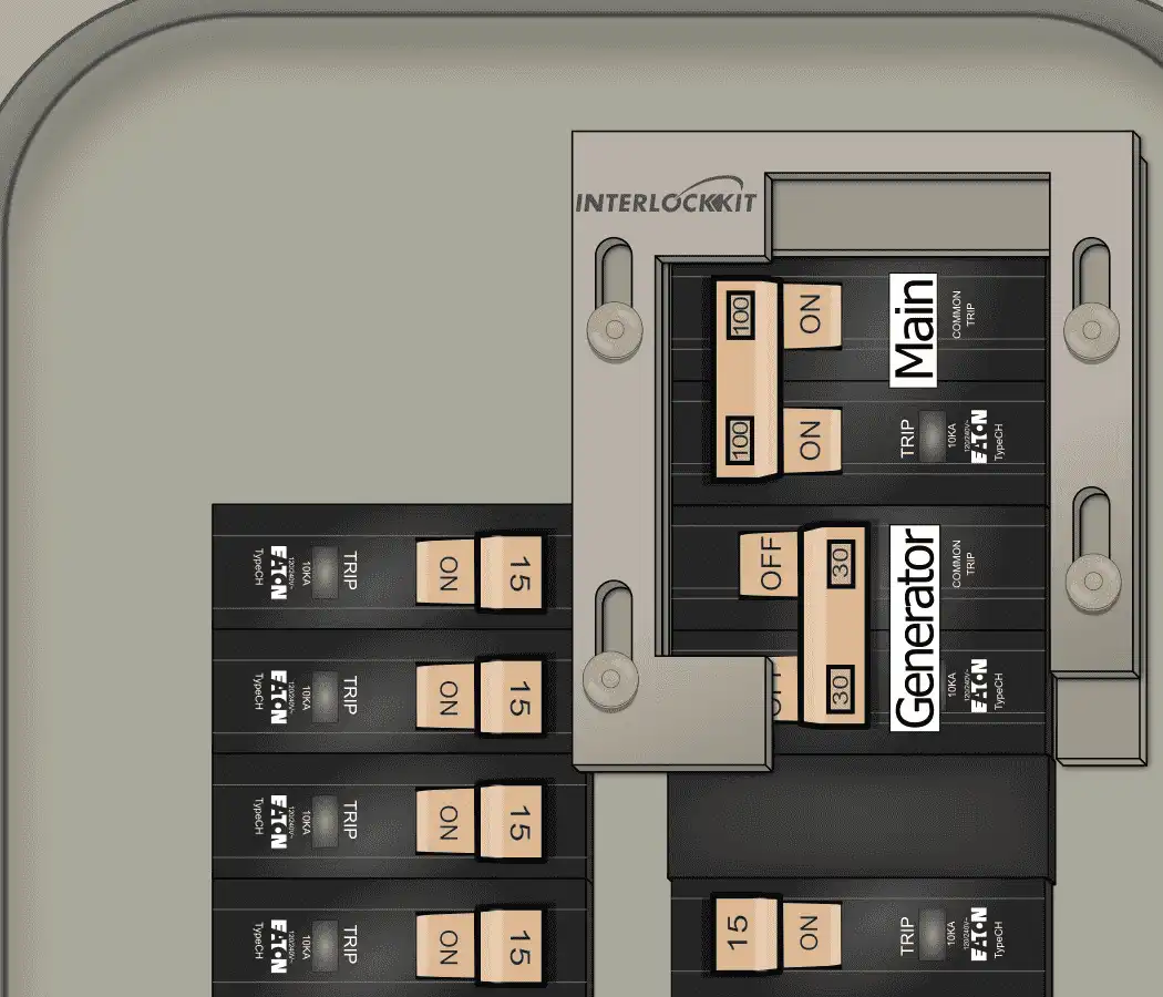 K-9210 Panel Photo With Main On and Generator Off