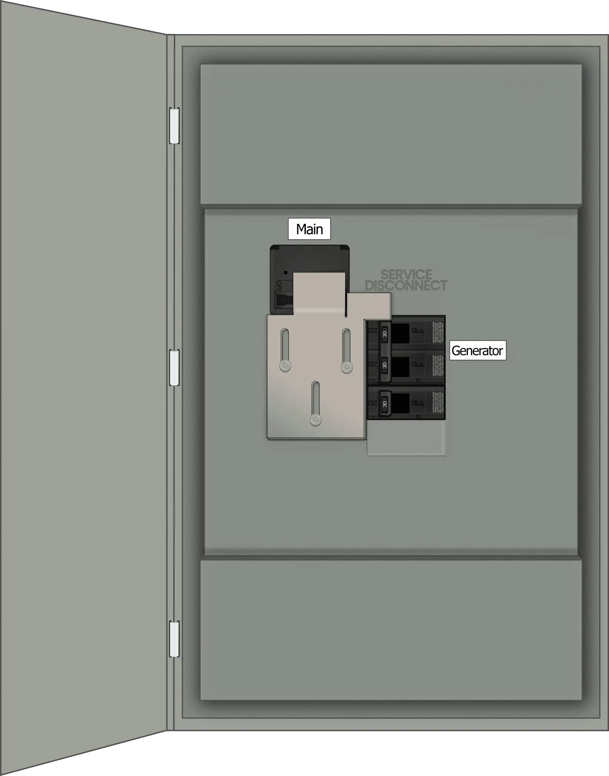 K-1410 Panel Photo With Main Off and Generator On