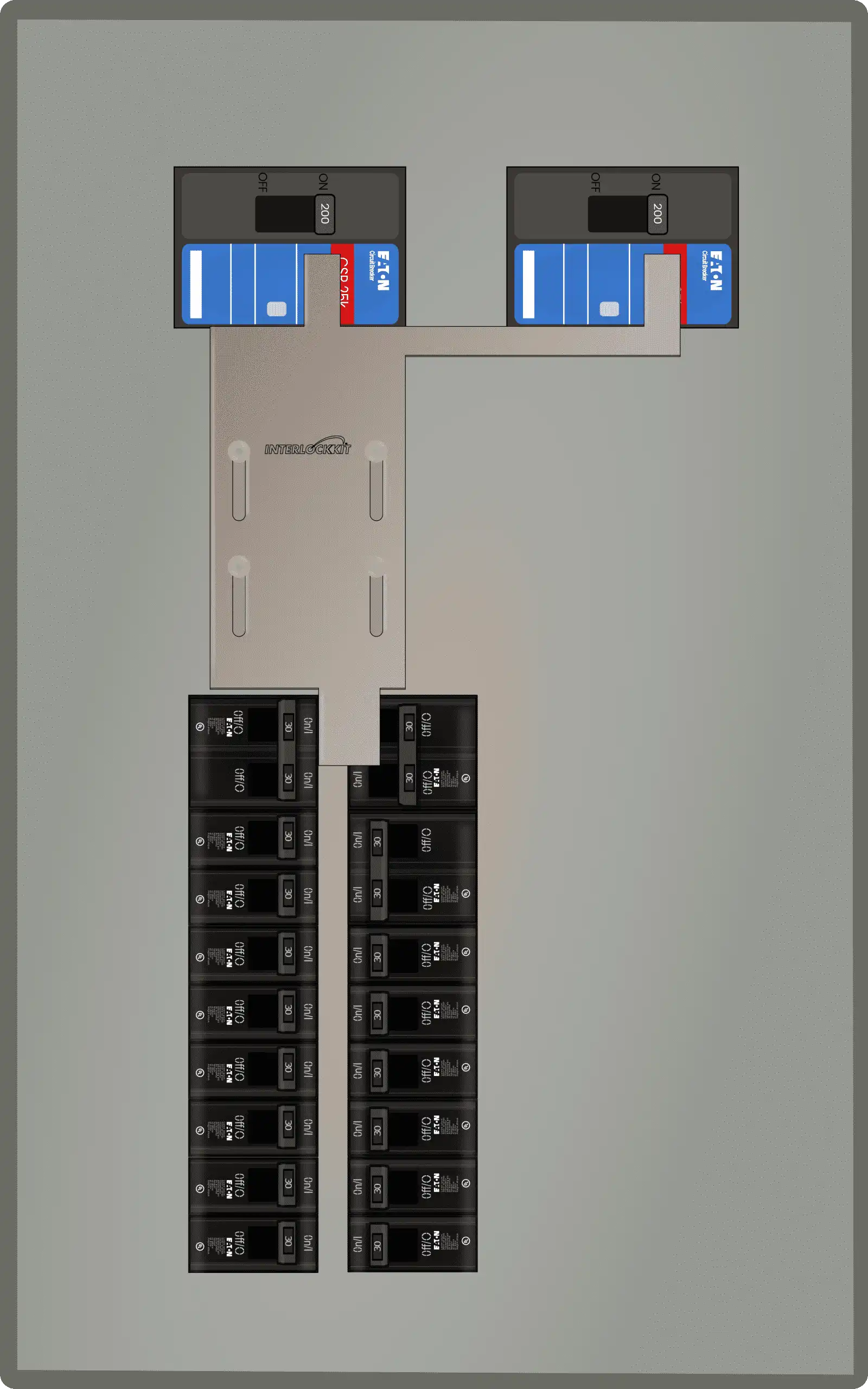 K-6411 Panel Photo With Main On and Generator Off