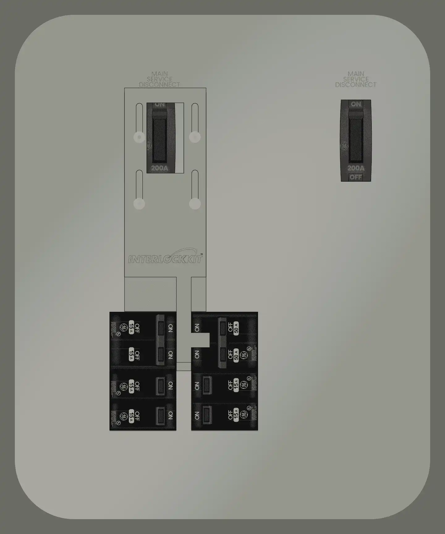 K-8710 Panel Photo With Main On and Generator Off