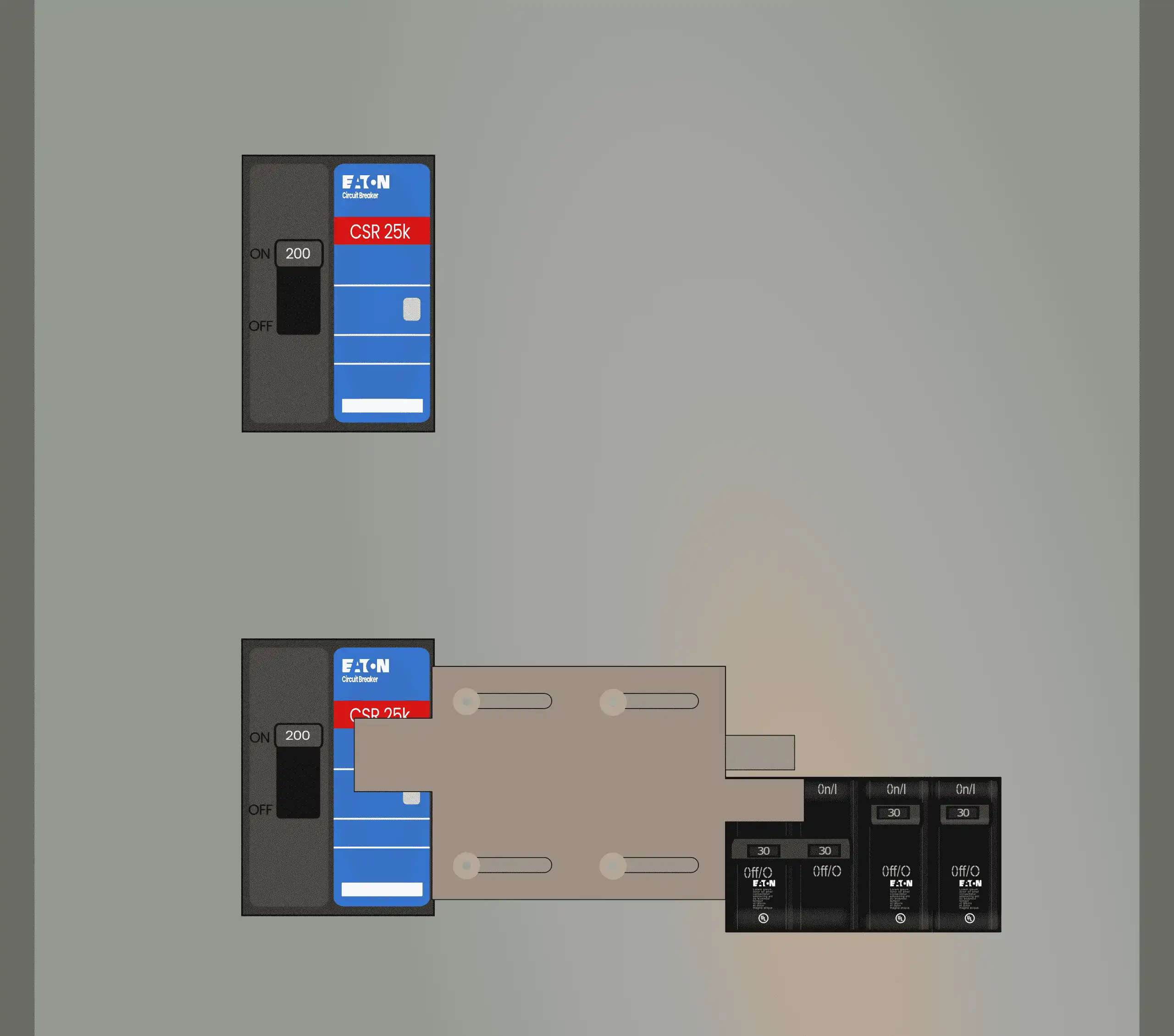 K-6415 Panel Photo With Main On and Generator Off