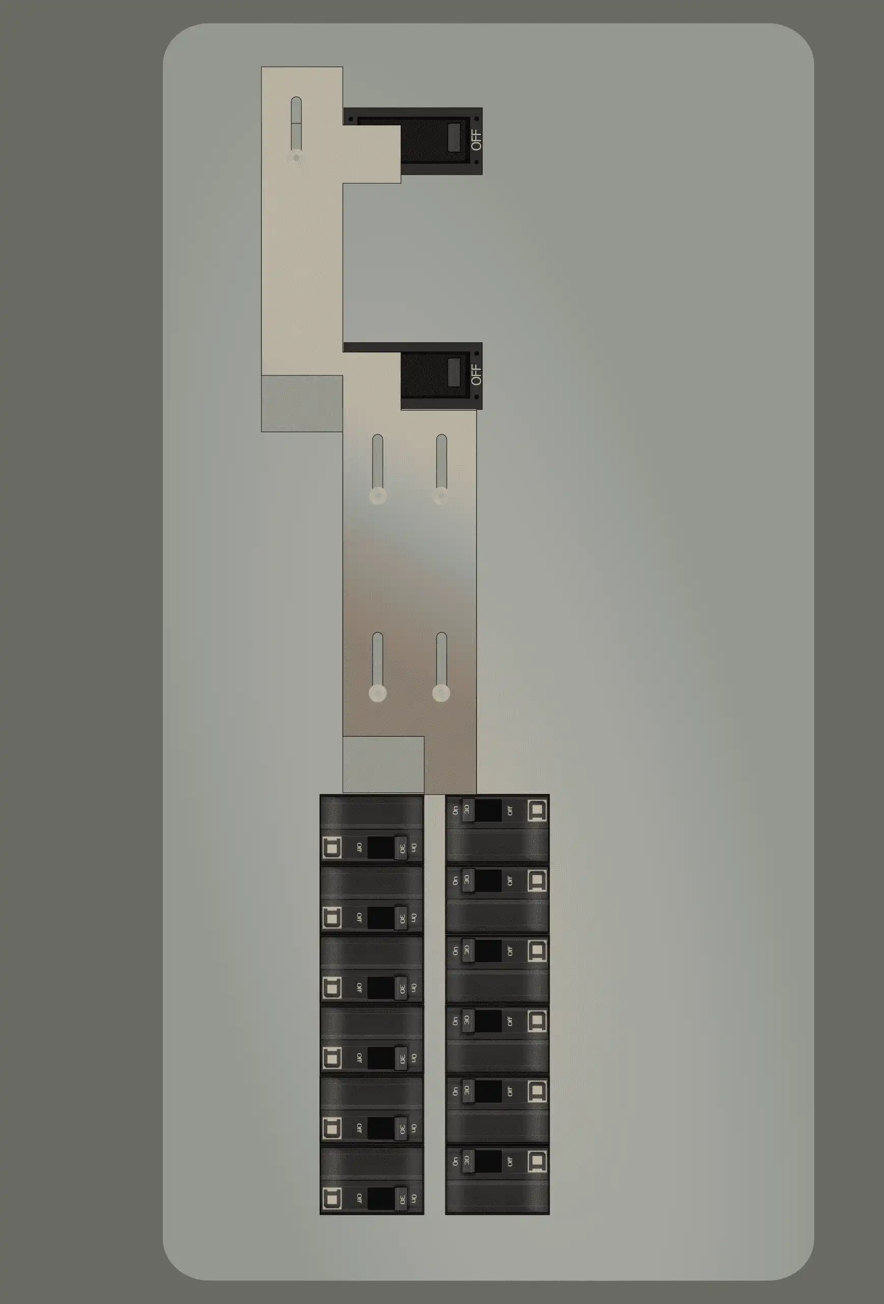 K-5511 Panel Photo With Main Off and Generator On