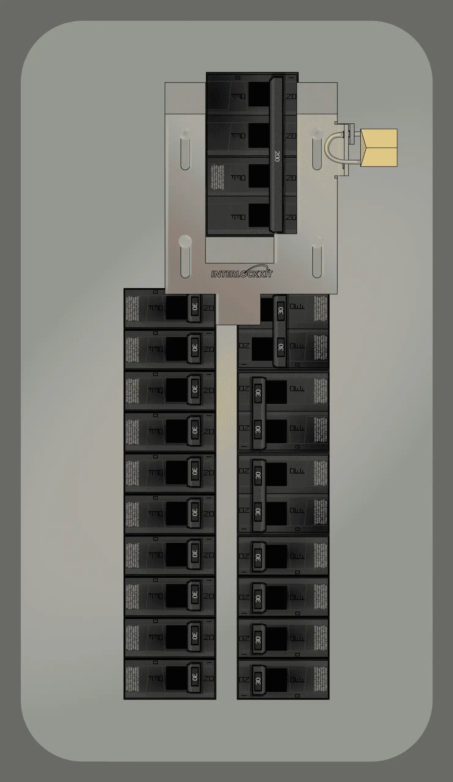A photo of Lockable Interlock Kit KL-8010 With The Main On and Generator Off