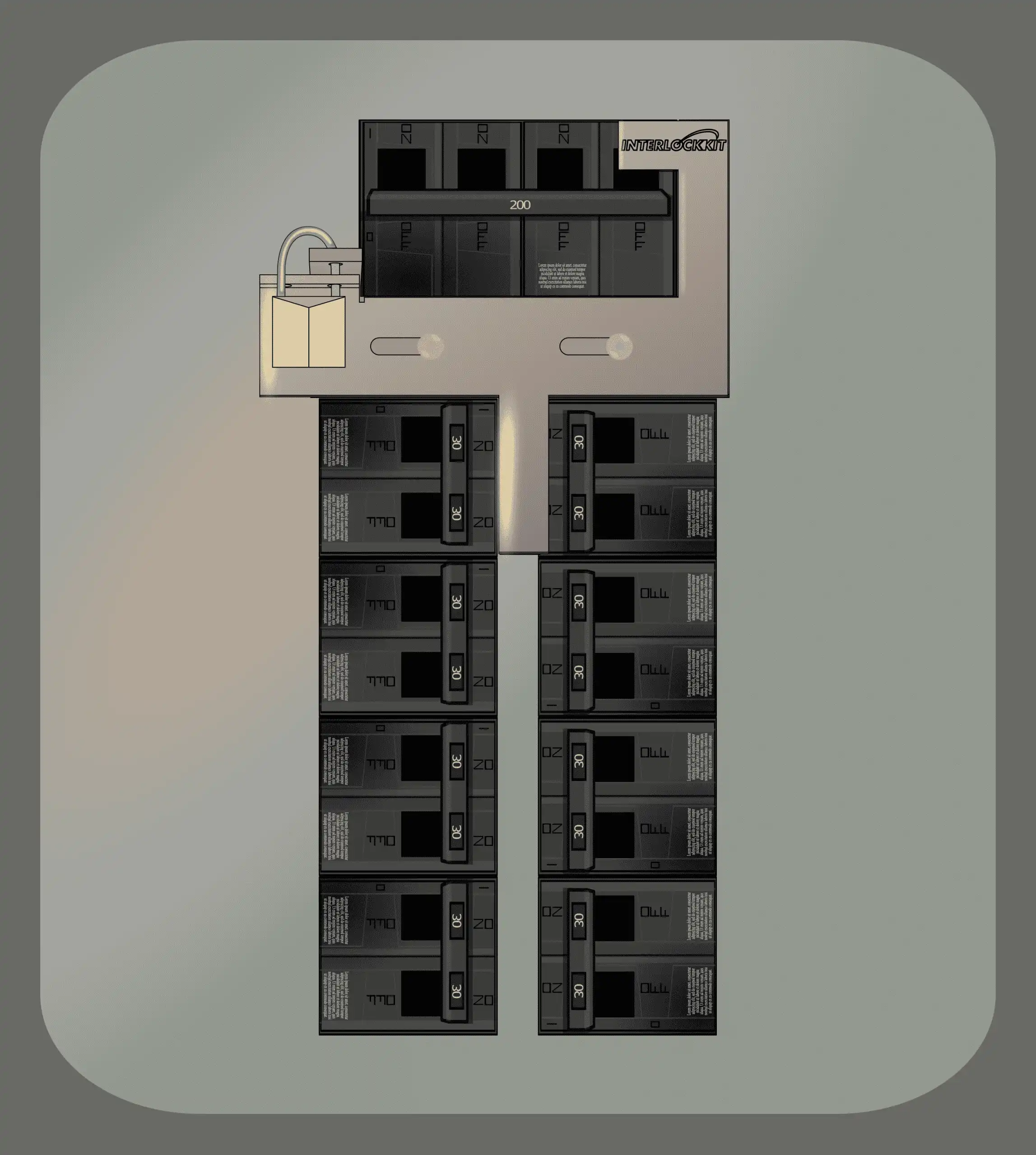 A photo of Lockable Interlock Kit KL-1010 With The Main Off and Generator On