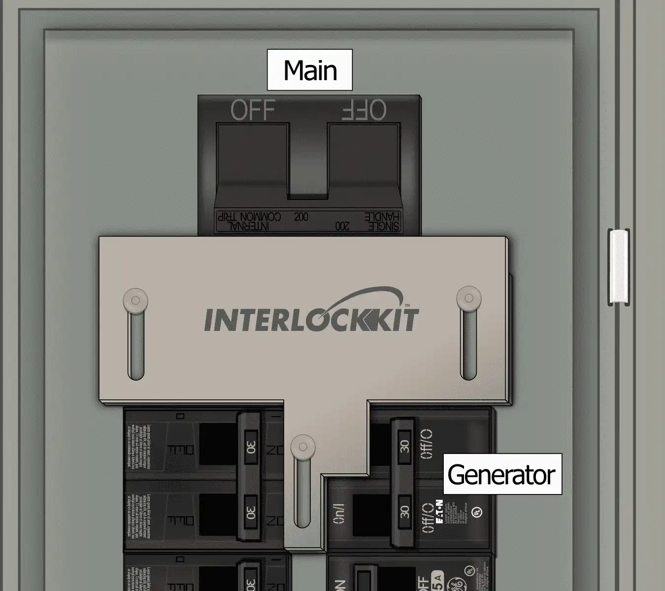 K-4410M Panel Photo With Main On and Generator Off