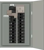 K-7110M Panel Photo With Main On and Generator Off
