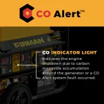 P03632 portable generator CO Alert safety feature indicator