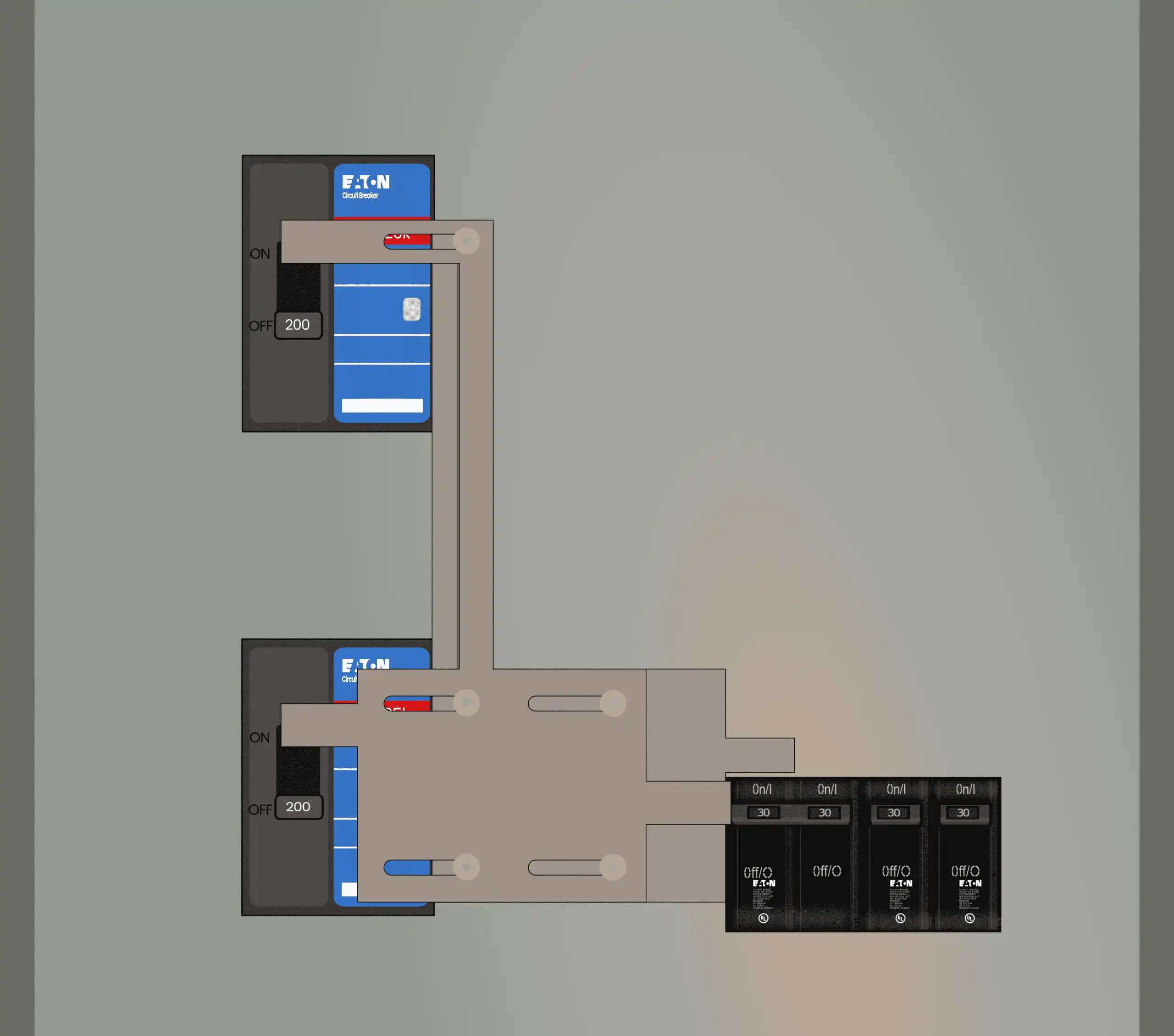K-6416 Panel Photo With Main Off and Generator On