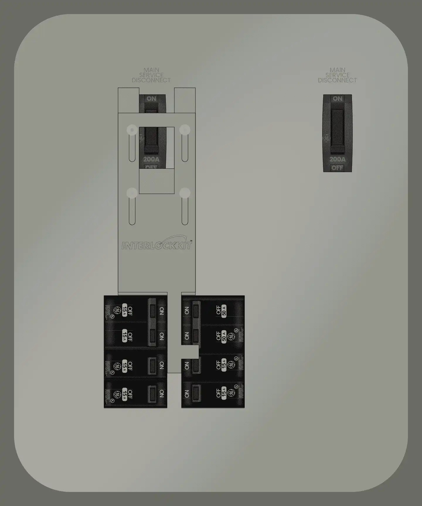 K-8710 Panel Photo With Main Off and Generator On