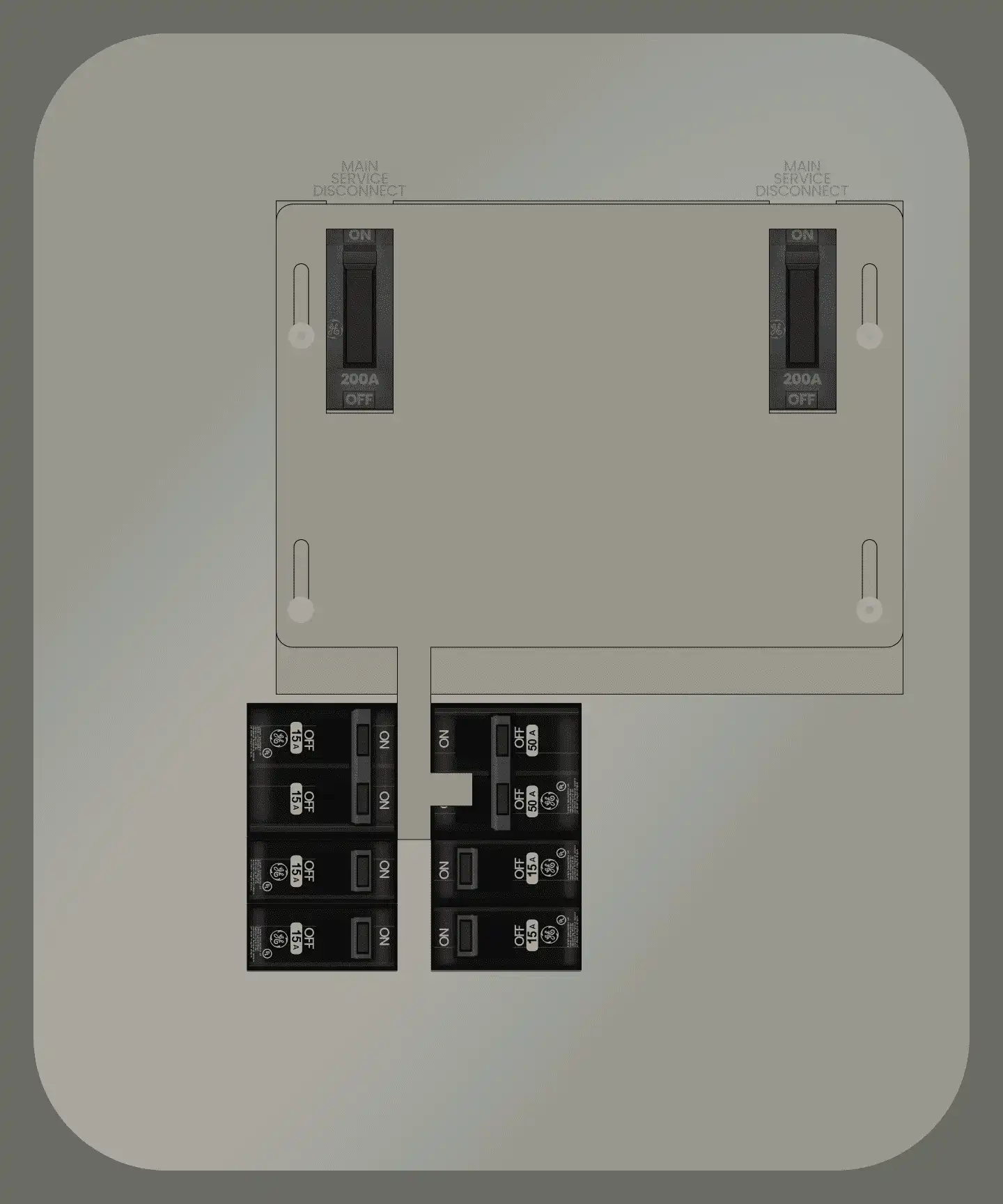 K-8711 Panel Photo With Main On and Generator Off