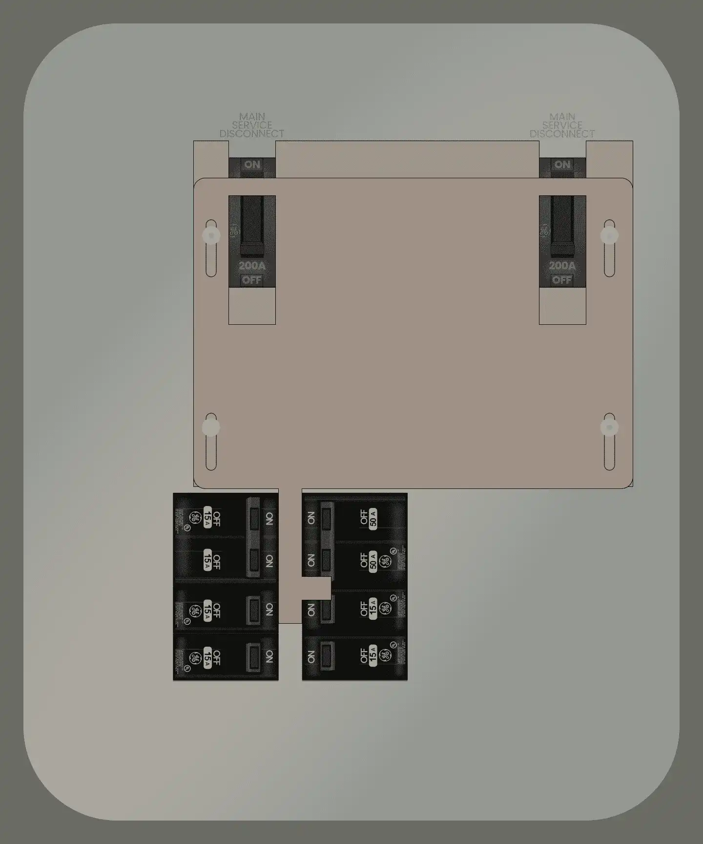 K-8711 Panel Photo With Main Off and Generator On