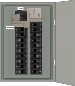 K-7110M Panel Photo With Main Off and Generator On