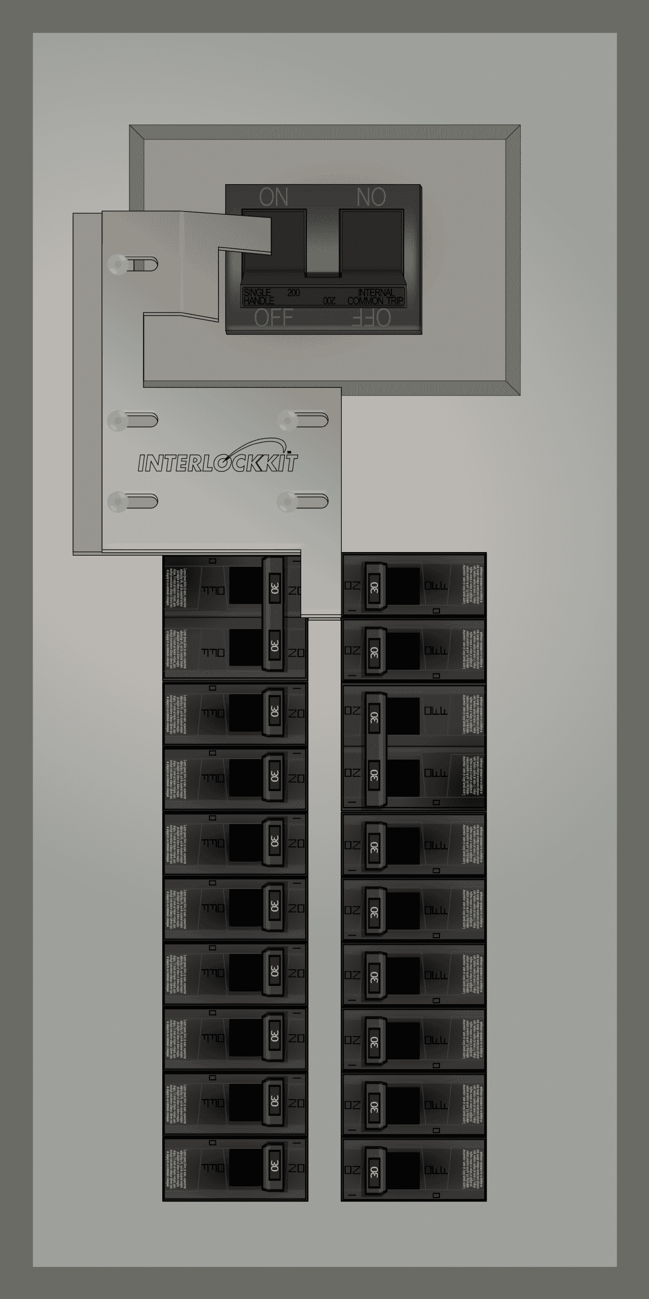 K-4410 Panel Photo With Main Off and Generator On