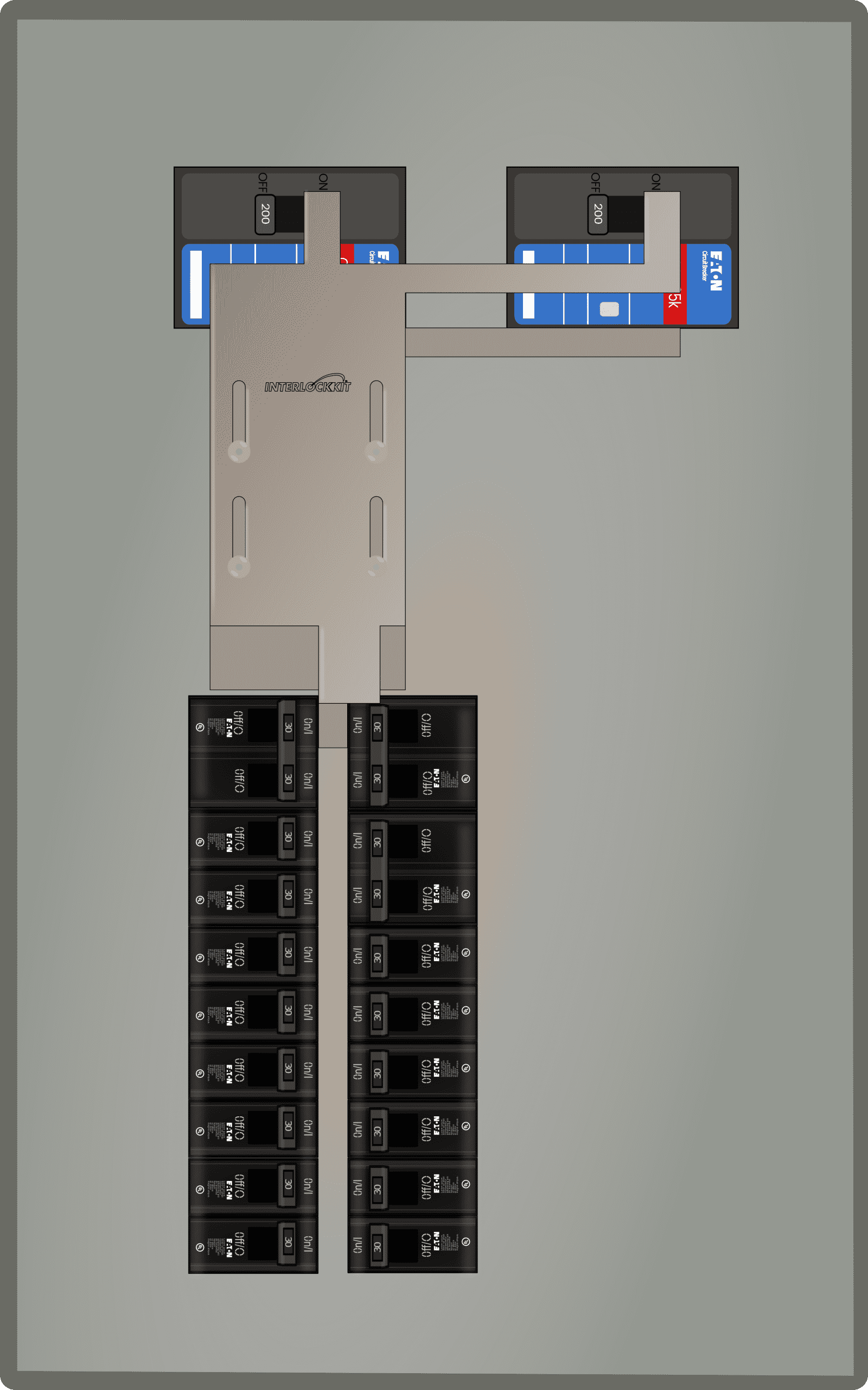 K-6411 Panel Photo With Main Off and Generator On