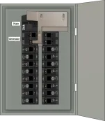 K-7110 Panel Photo With Main On and Generator Off