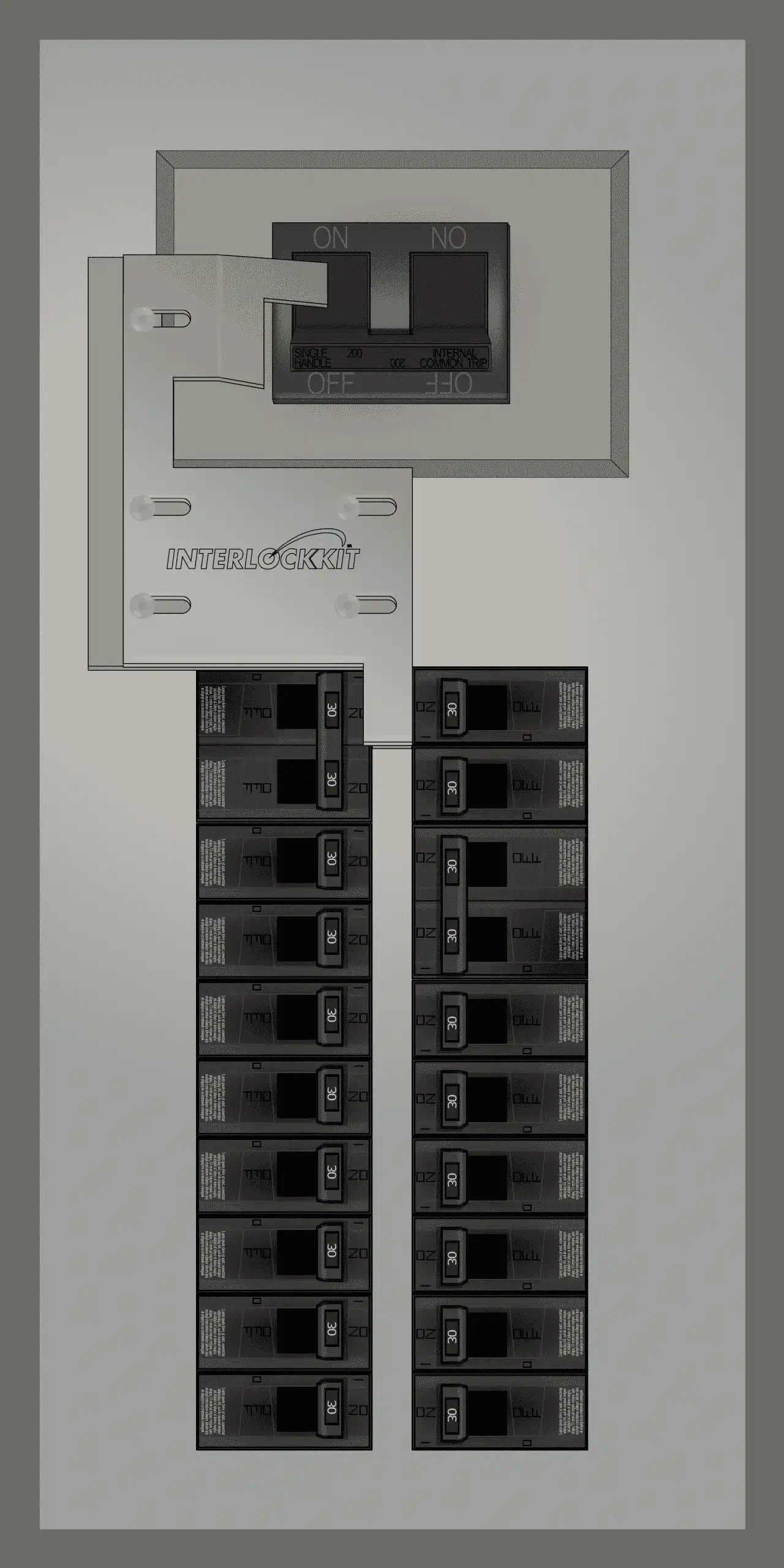 K-4410 Panel Photo With Main Off and Generator On