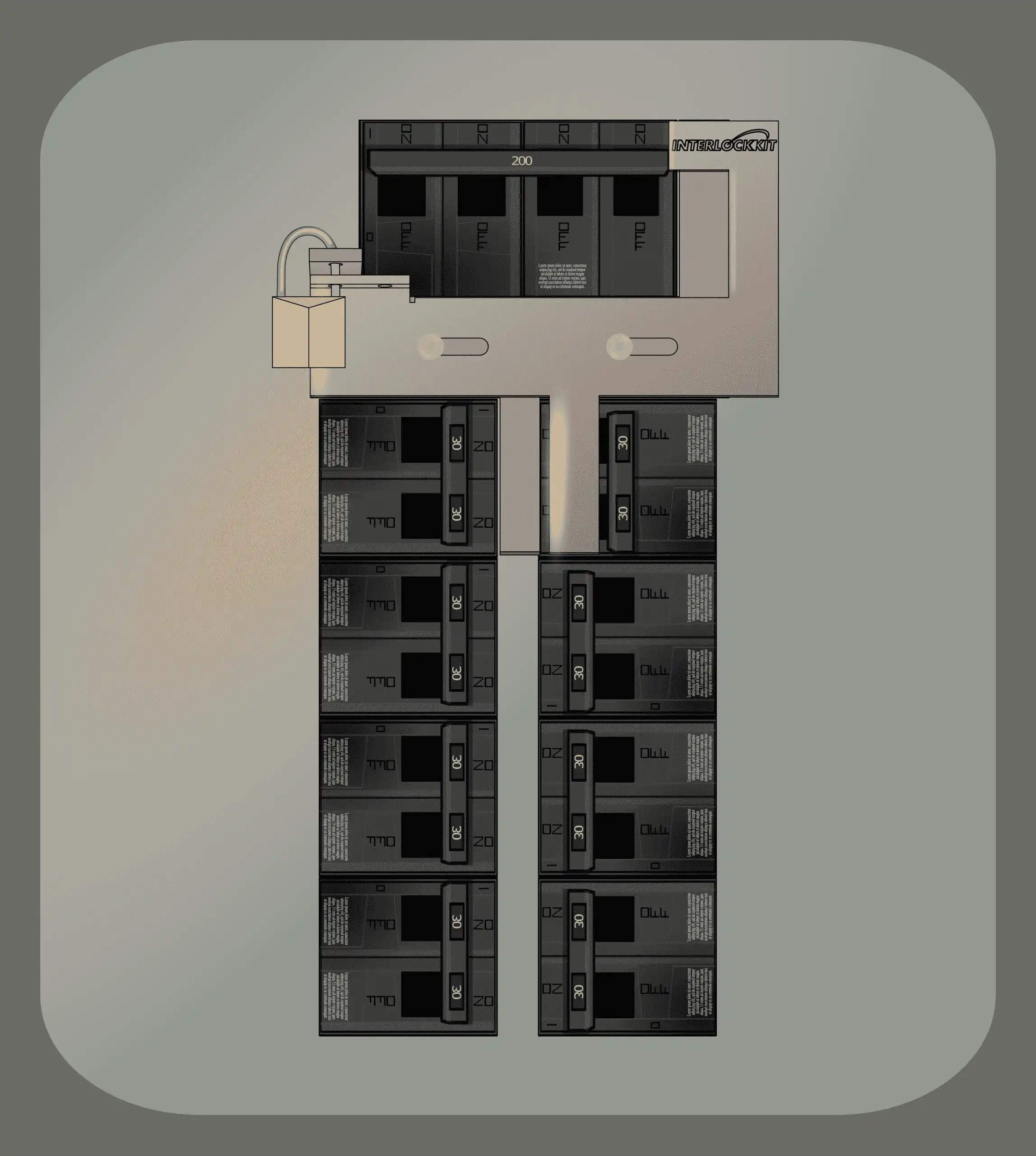 A photo of Lockable Interlock Kit KL-1010 With The Main On and Generator Off