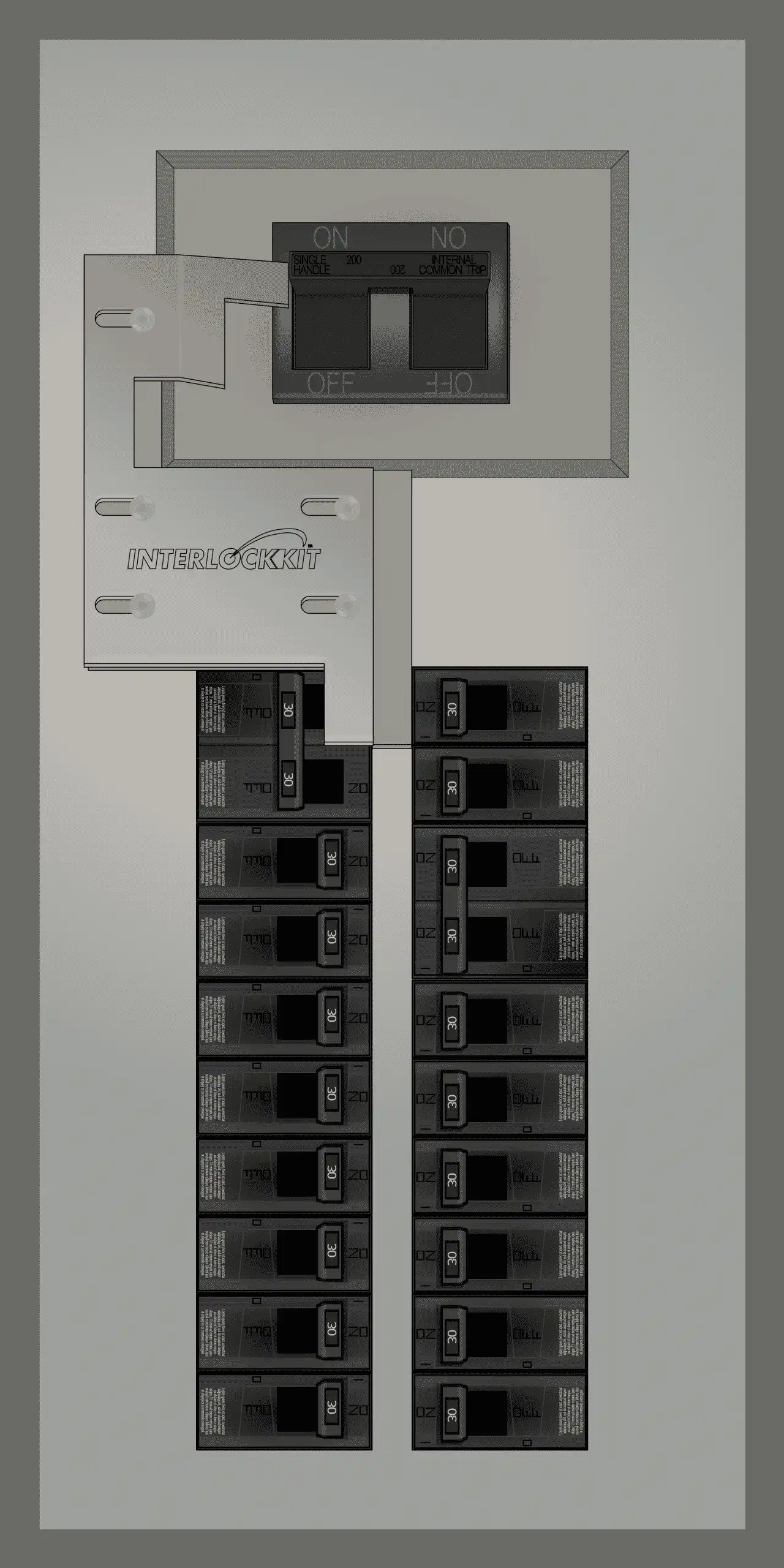 K-4410 Panel Photo With Main On and Generator Off