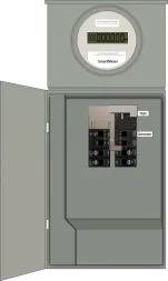 K-1210M Panel Photo With Main Off and Generator On