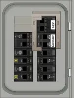 K-9010 Panel Photo With Main Off and Generator On