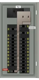 KS-5013 QO Panel Photo With Main Off and Generator On