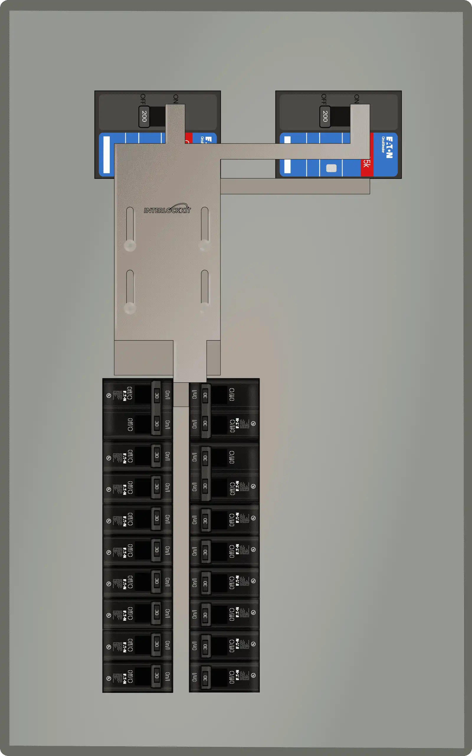 K-6411 Panel Photo With Main Off and Generator On