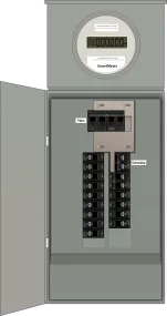 K-8310 Panel Photo With Main On and Generator Off