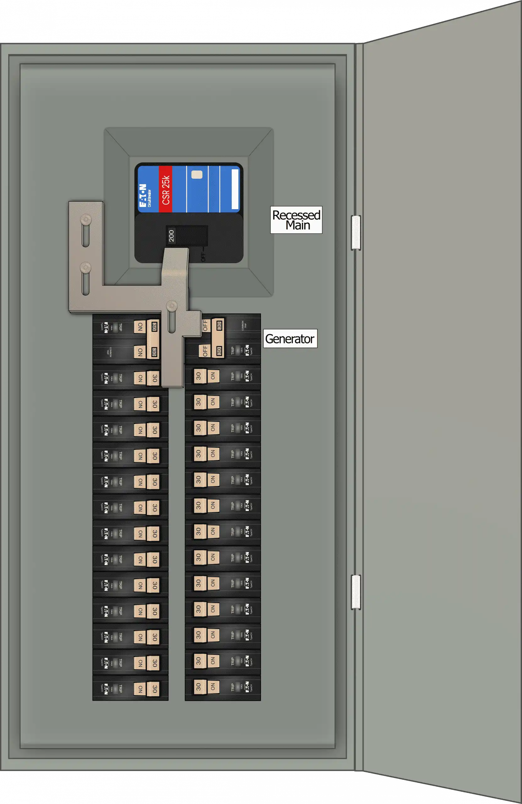 K-6010 Panel Photo With Main On and Generator Off